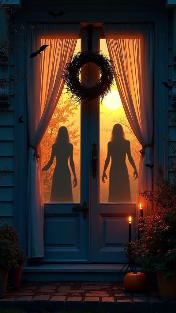 bewitching halloween window silhouettes