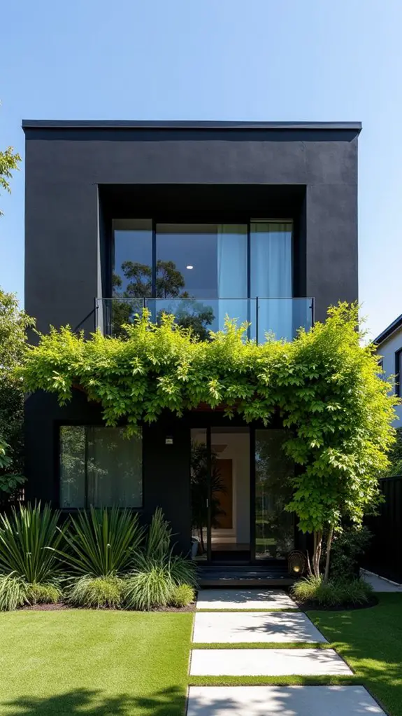 biophilic black house design