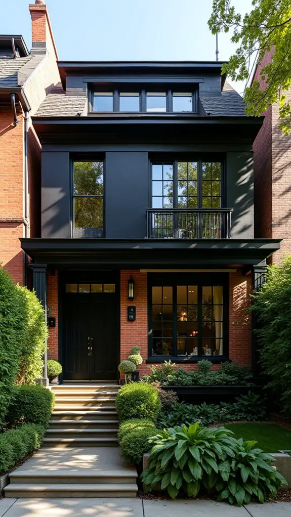 black and brick contrast