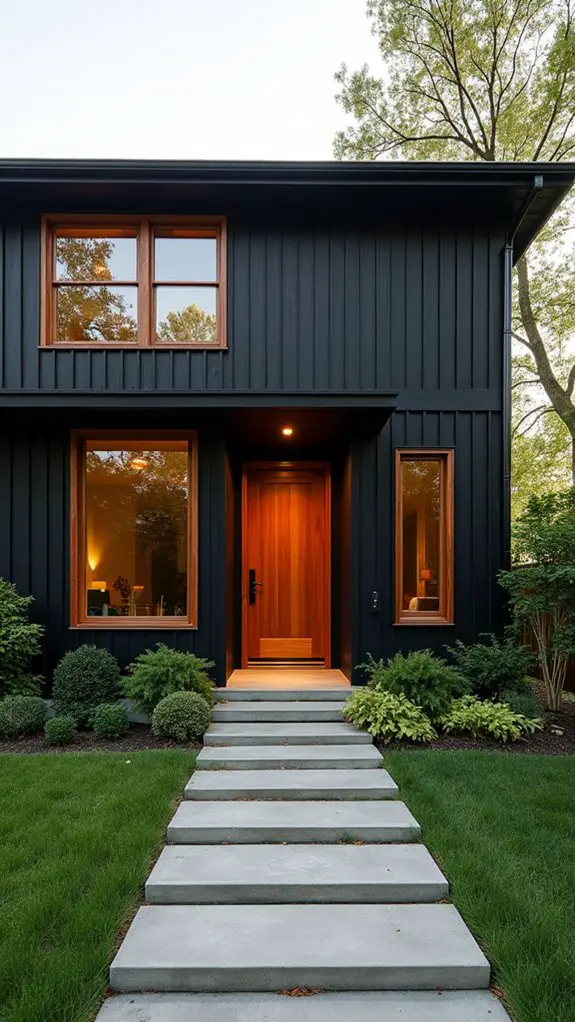 black and wood elegance