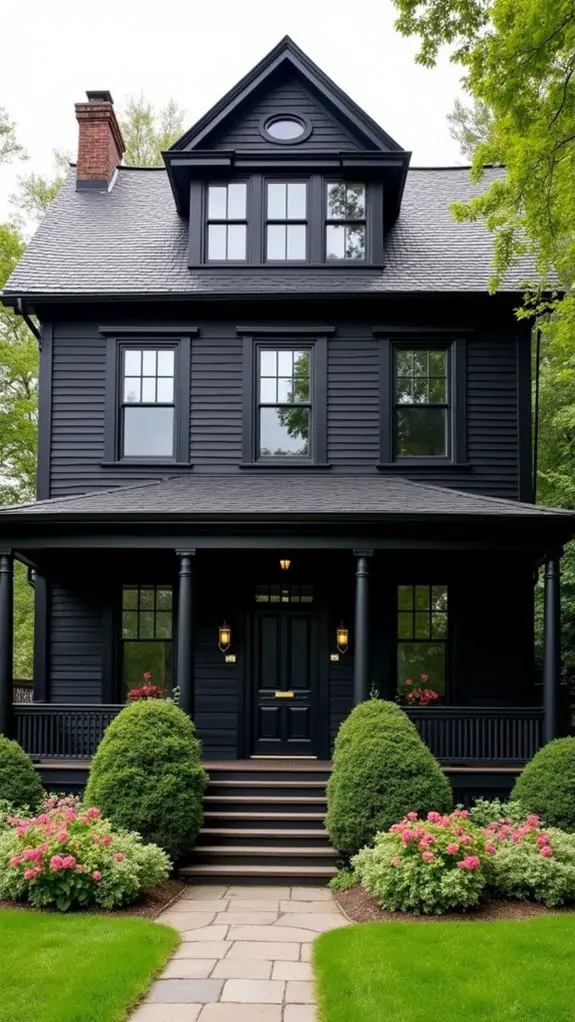 black colonial architecture elegance