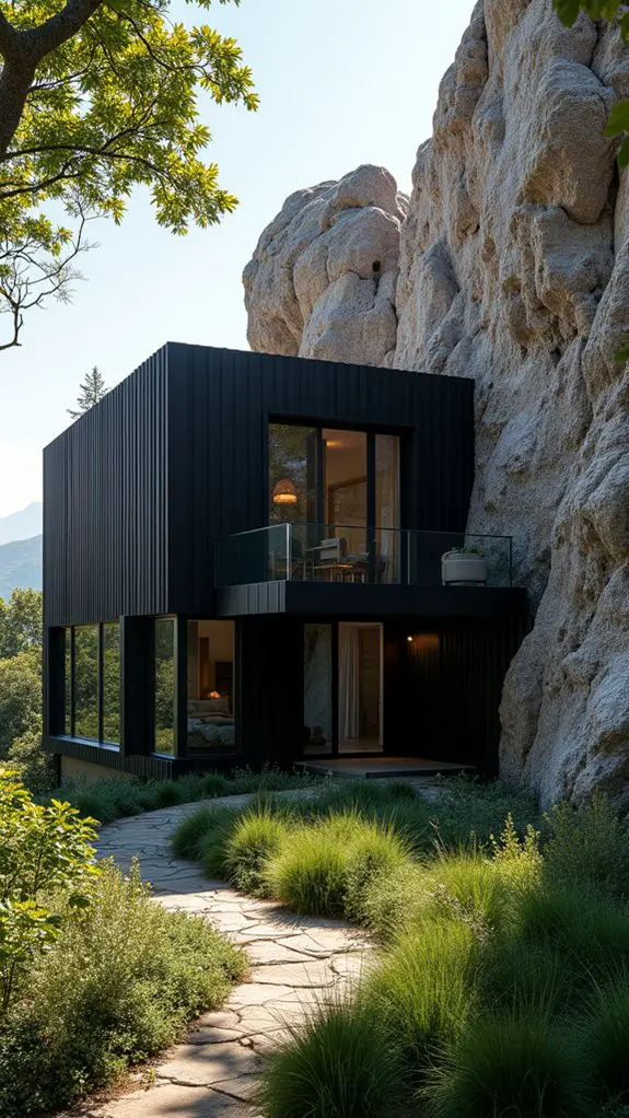 black home among stones