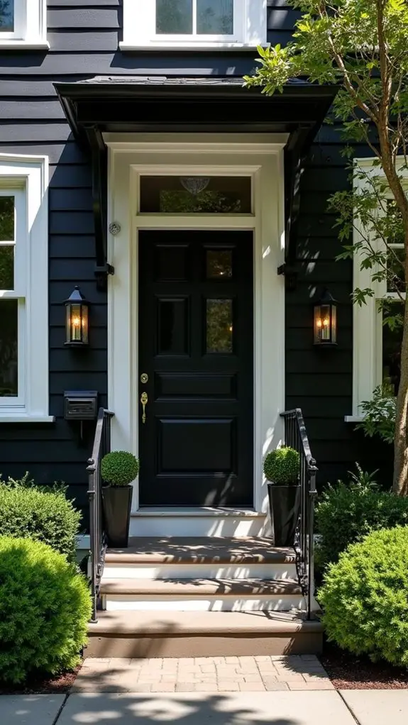 black home white accents