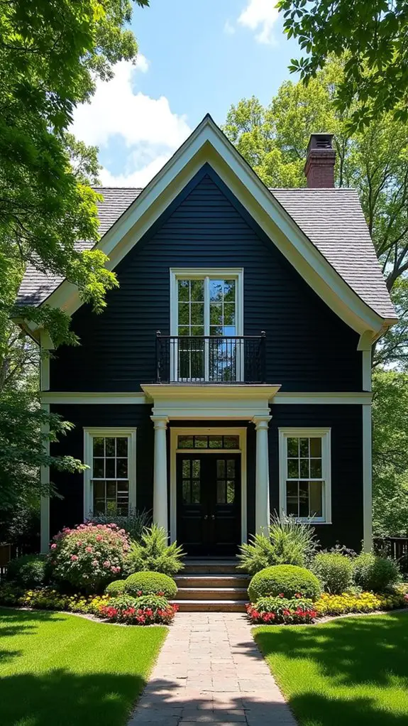 black home white trim