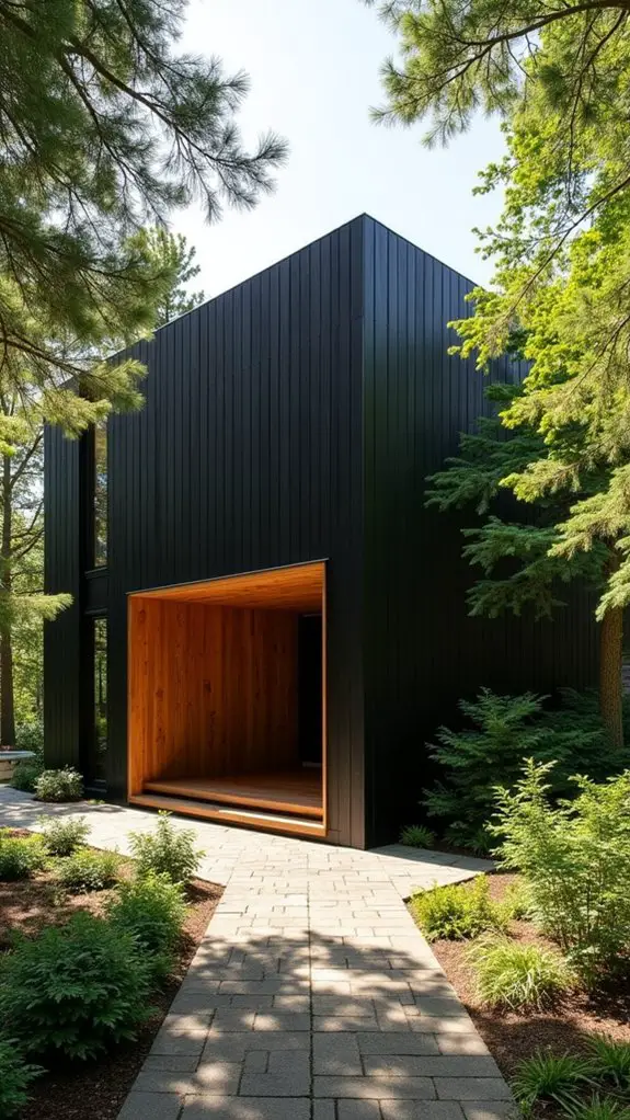 black house cedar landscaping