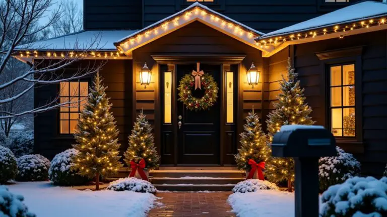 20 Black House Exterior Christmas Decor Ideas That Sparkle black house christmas decor