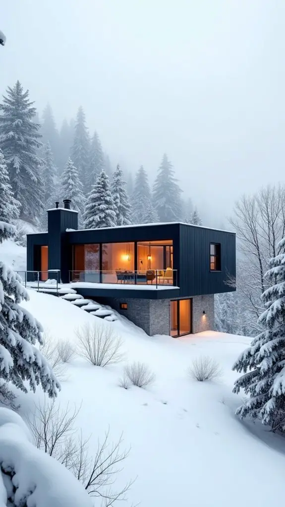 black house with breathtaking views
