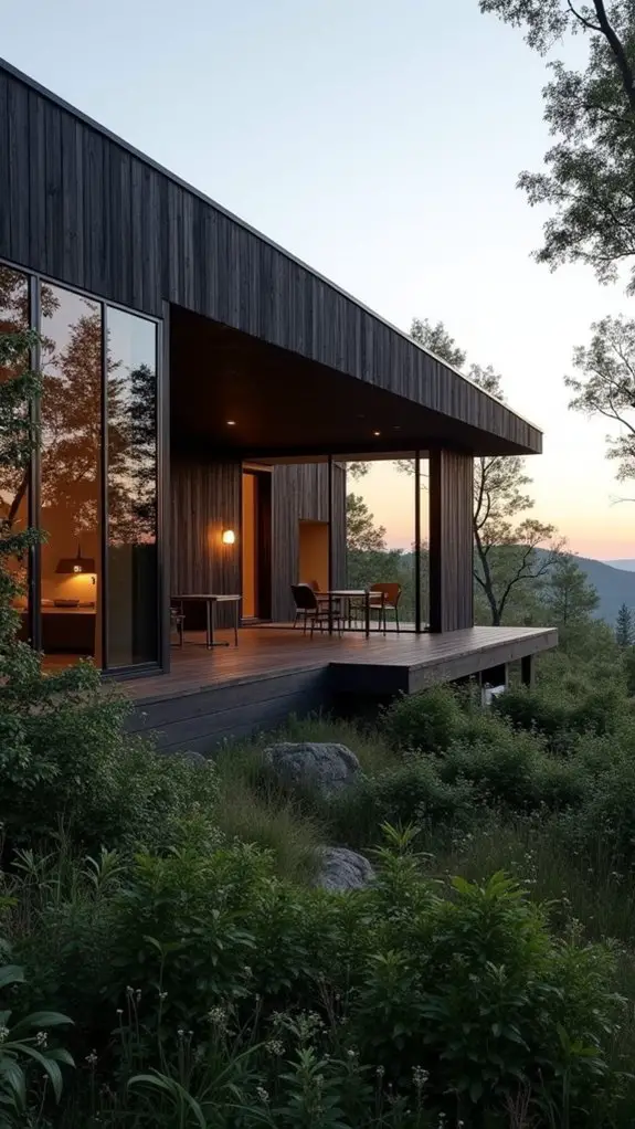 black houses glass elegance