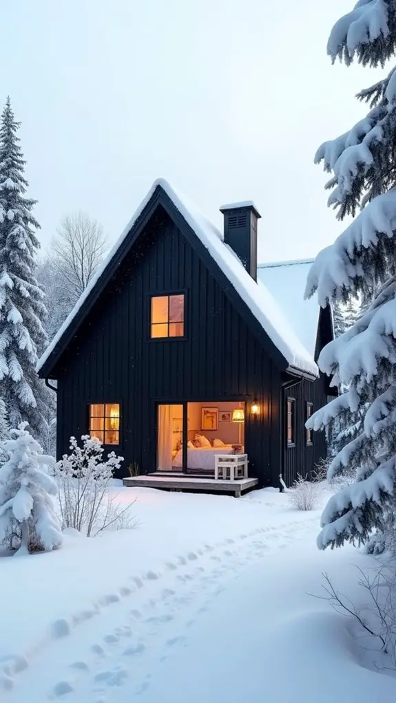 black wood house charm