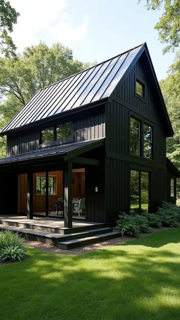 black wood rustic contrast