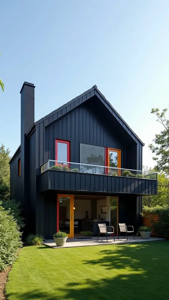 bold accents enhance exterior