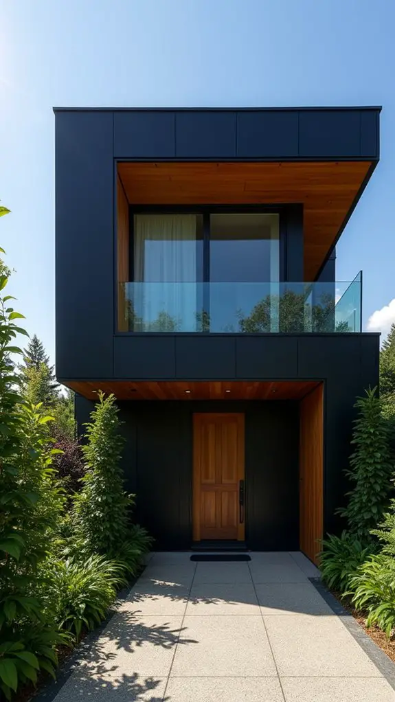 bold black and warm wood