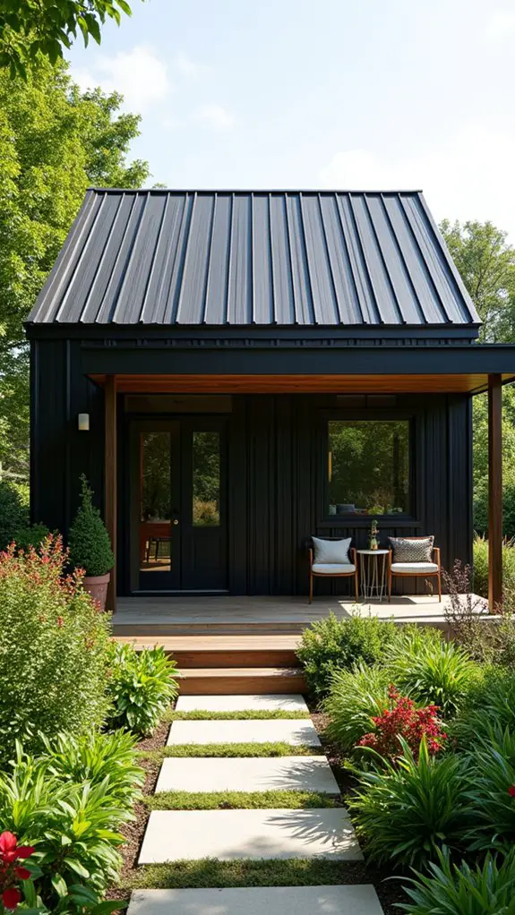 bold black bungalow design
