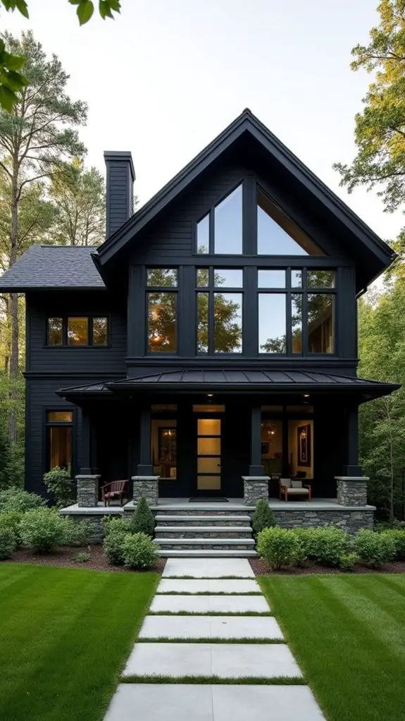 bold black exteriors contrast