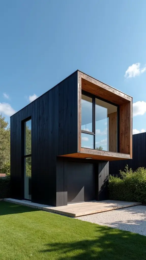 bold black house contrast