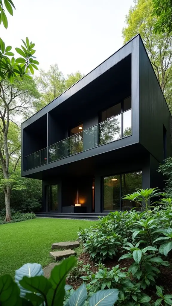 bold black house contrast