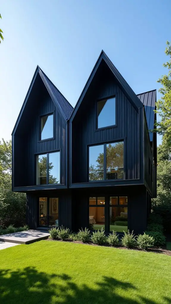 bold black house design