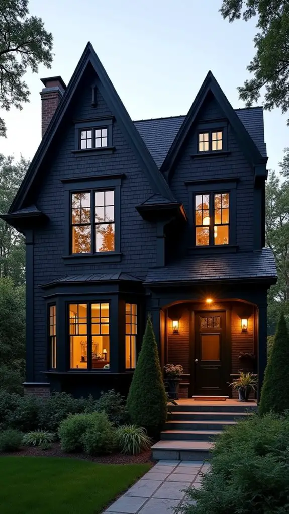 bold black rooflines enhance