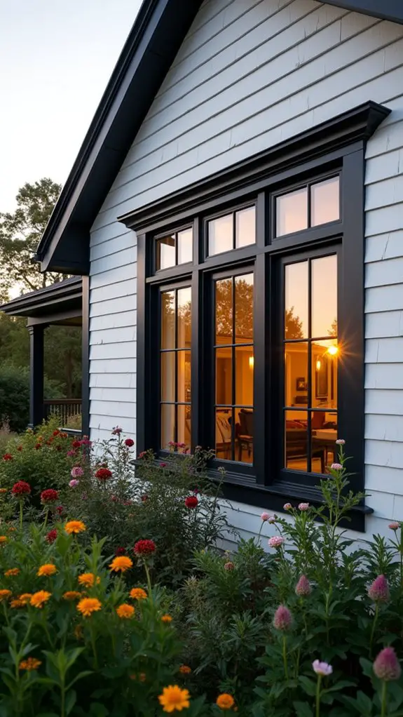 bold black window trim
