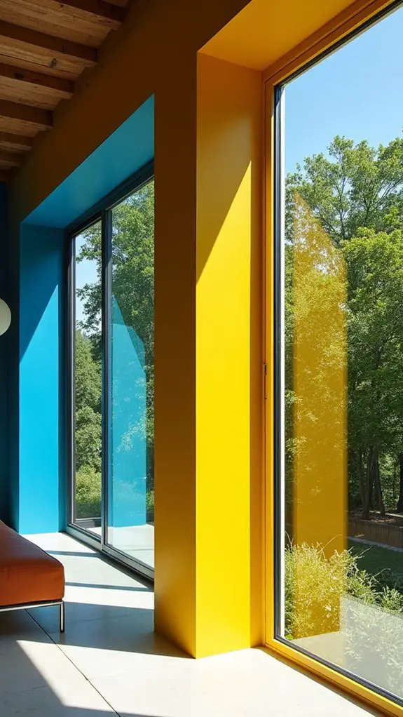 bold color picture windows