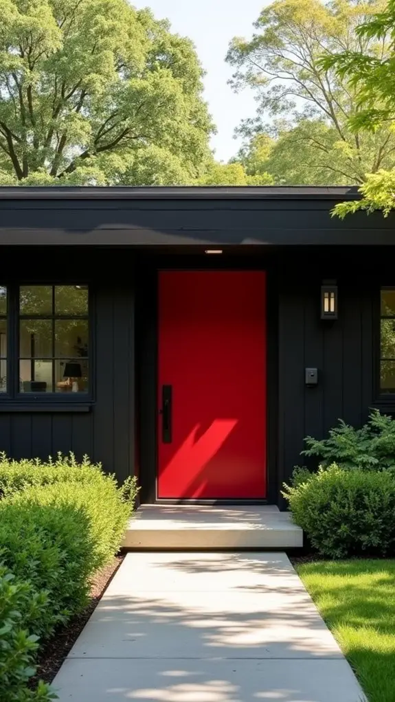 bold door enhances curb appeal