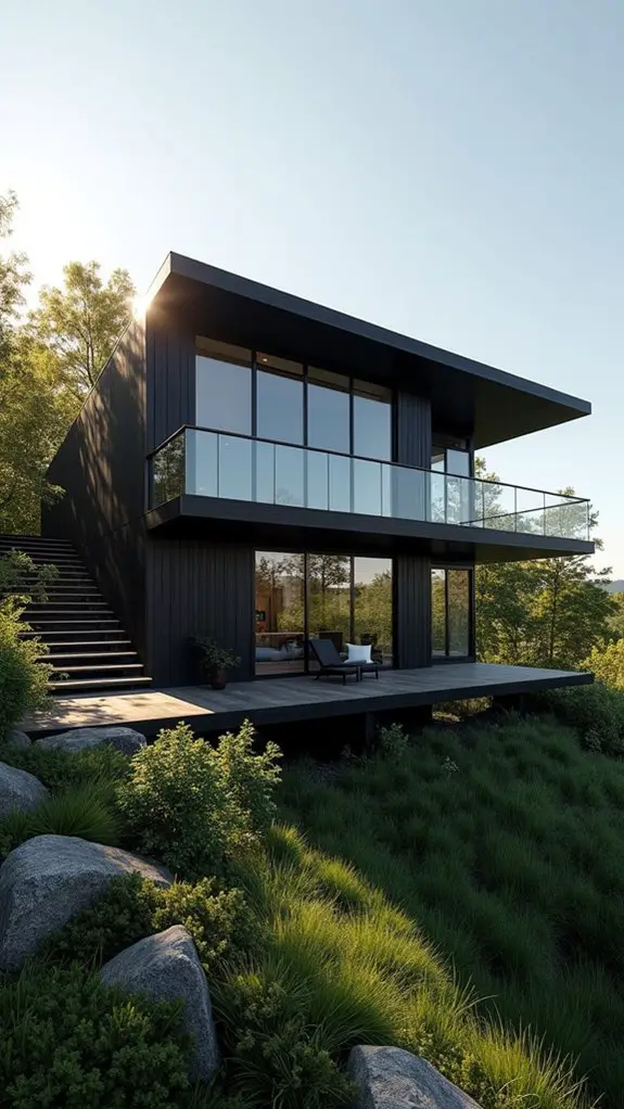 bold glass and steel design