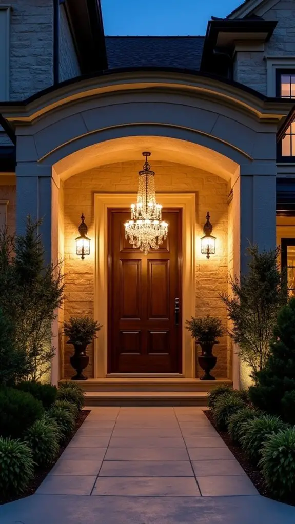 bold outdoor chandelier elegance
