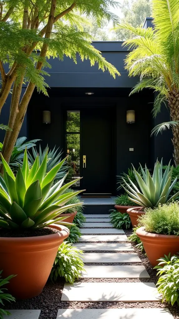 bold plants enhance contrast