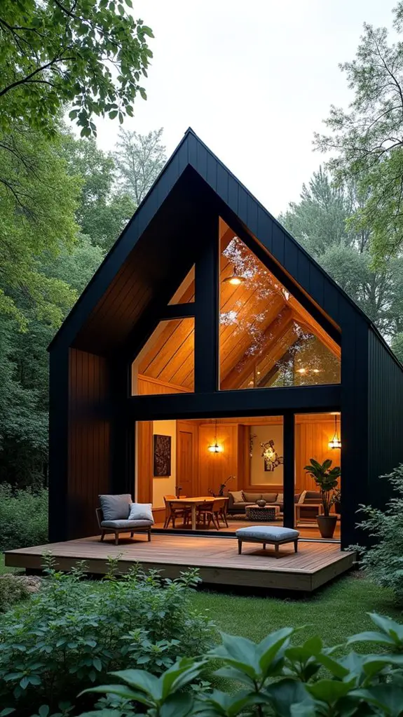 bright airy black cottage