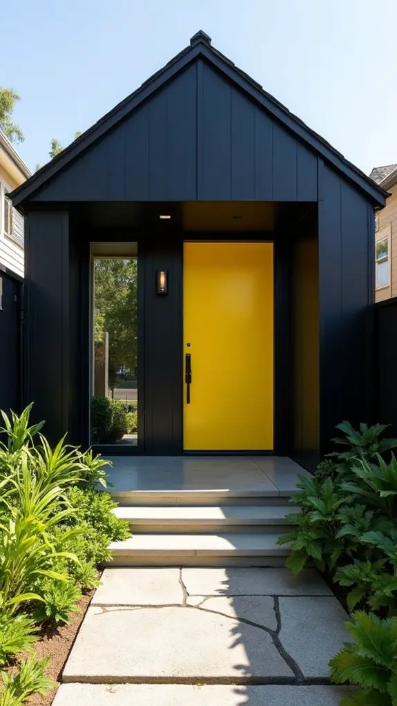 bright door stylish contrast