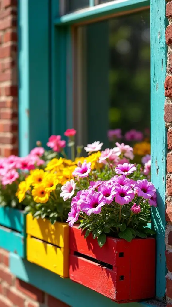 bright flower boxes delight