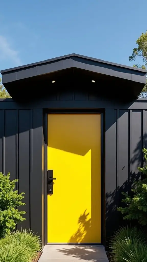 bright yellow door contrast