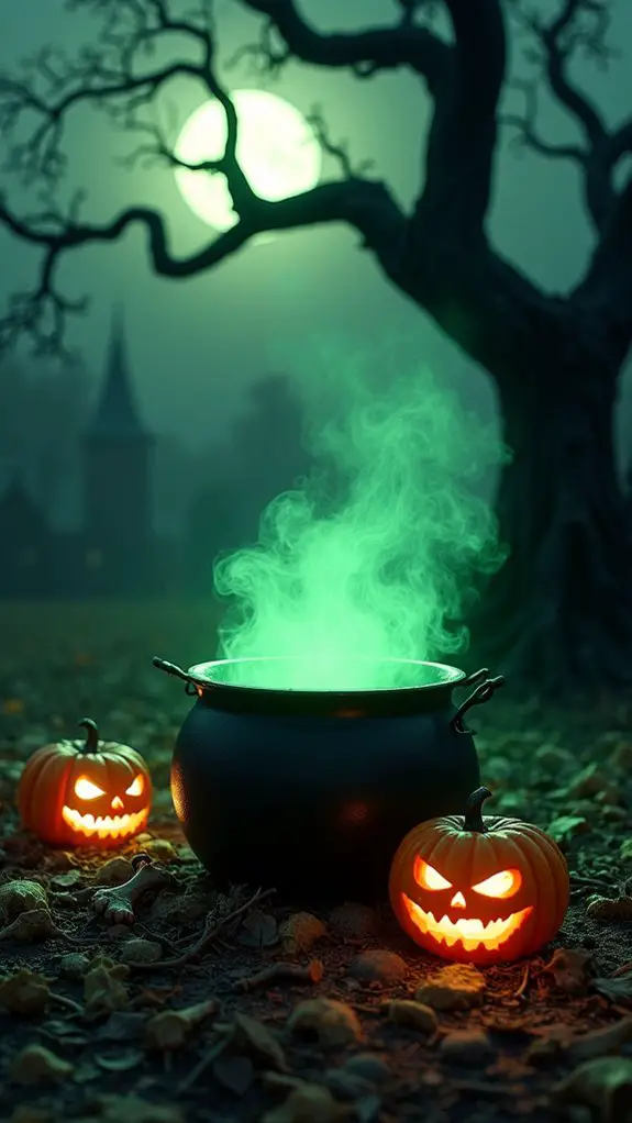 bubbling cauldron halloween centerpiece