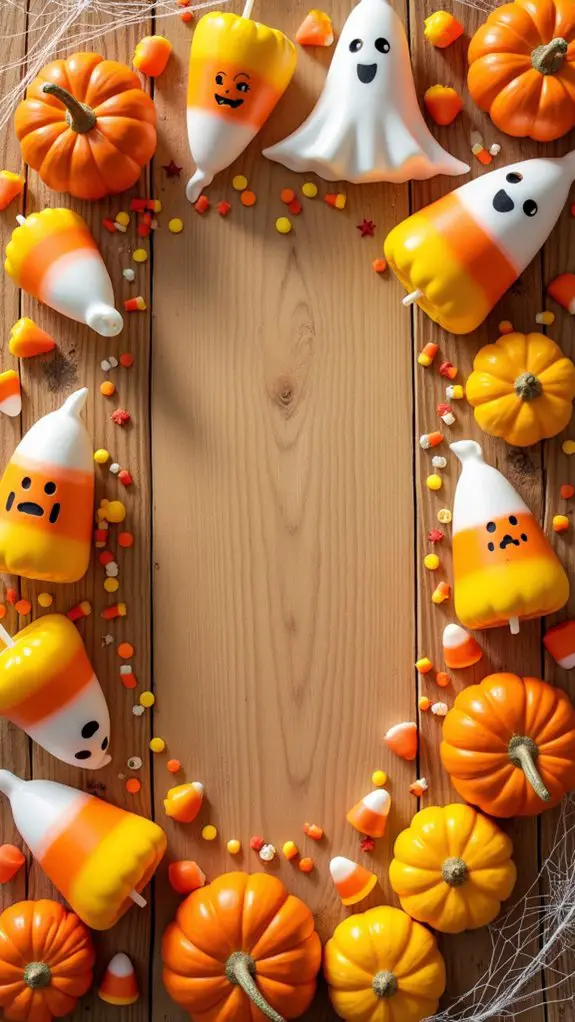 candy corn halloween decor