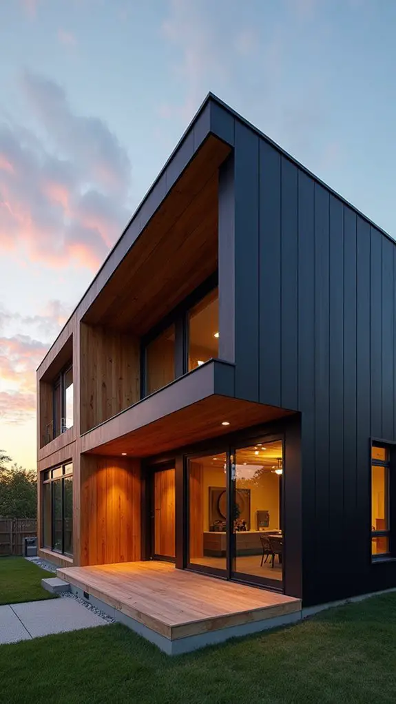 cedar cladding enhances contrast
