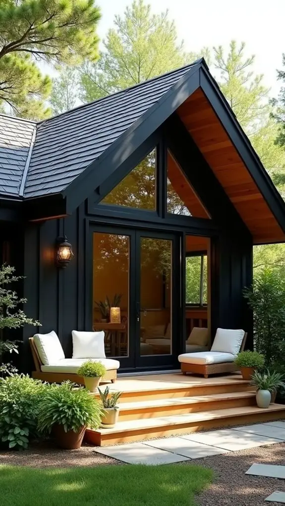 charming black shingle cottages