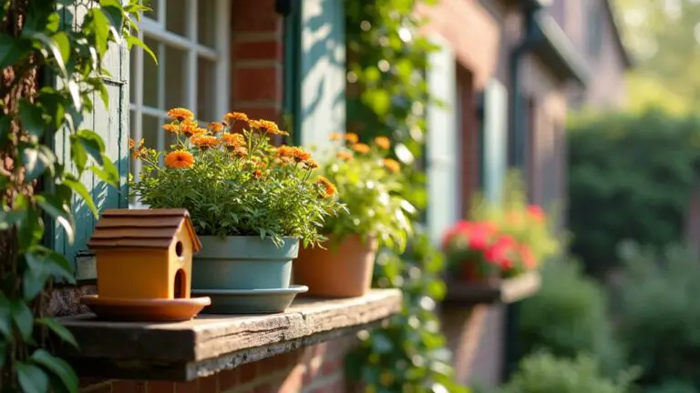 charming exterior window shelves
