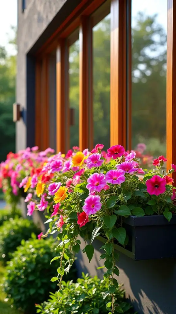 charming floral window displays