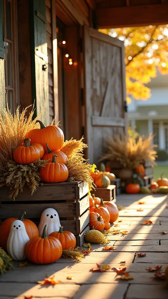 charming halloween crate displays