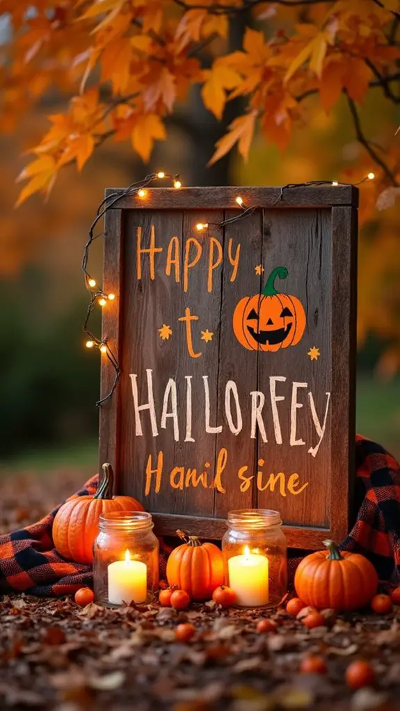 charming halloween wooden signs