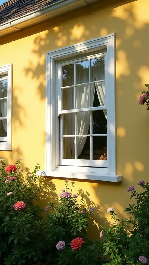 charming pale yellow exterior