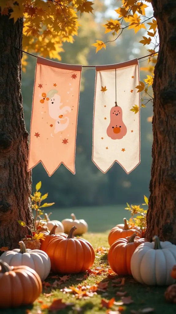 charming pastel halloween banners