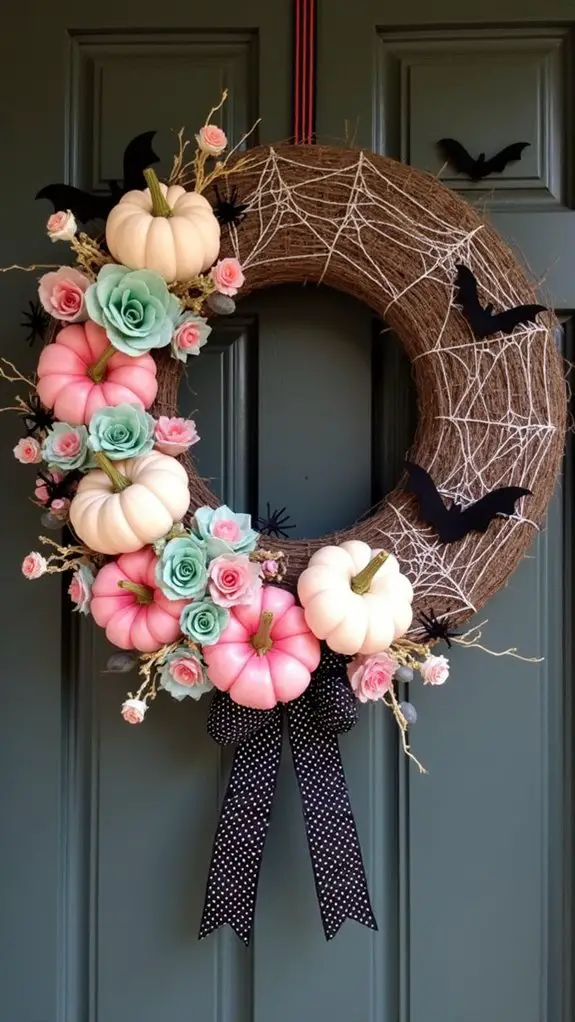 charming pastel halloween wreaths