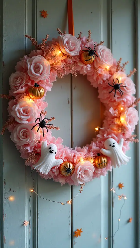 charming pastel pink wreaths