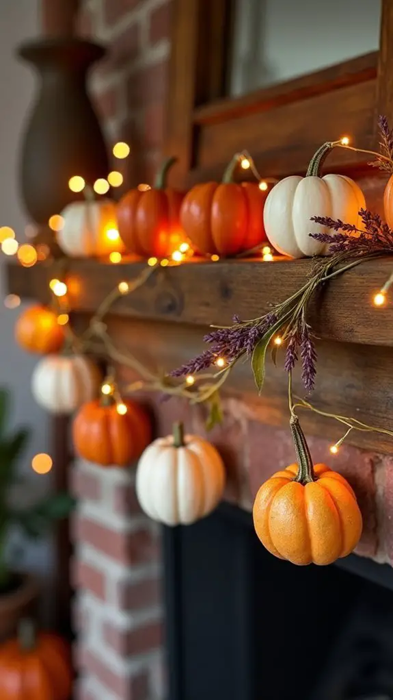 charming pumpkin garland decor