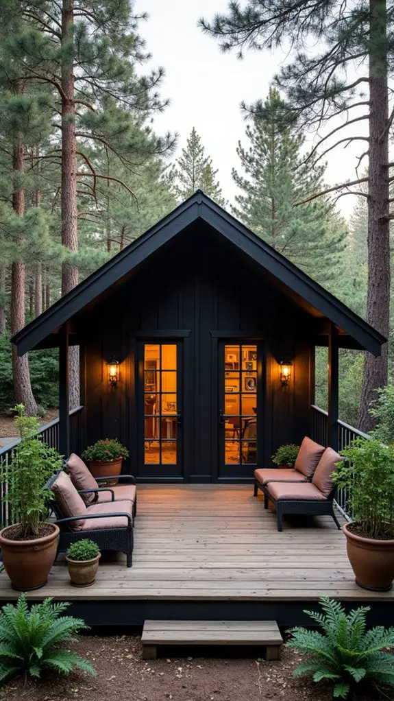 charming rustic black cottage