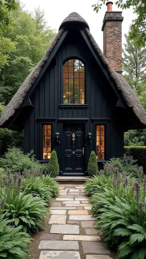 charming rustic black cottages