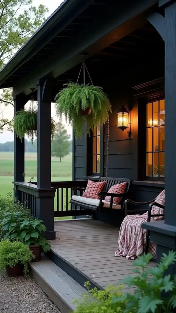 charming rustic black porch