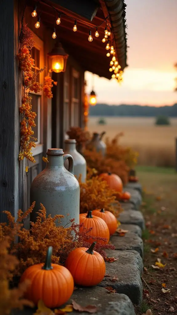 charming rustic cider jugs