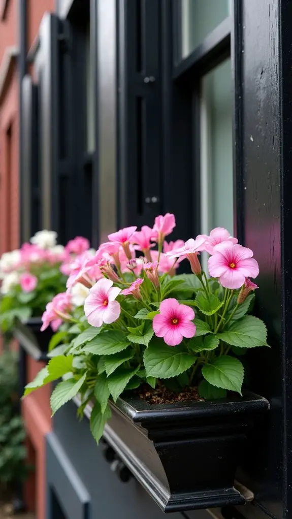 charming vintage black row house